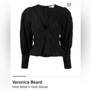 Veronica Beard
twist detail V-neck blouse